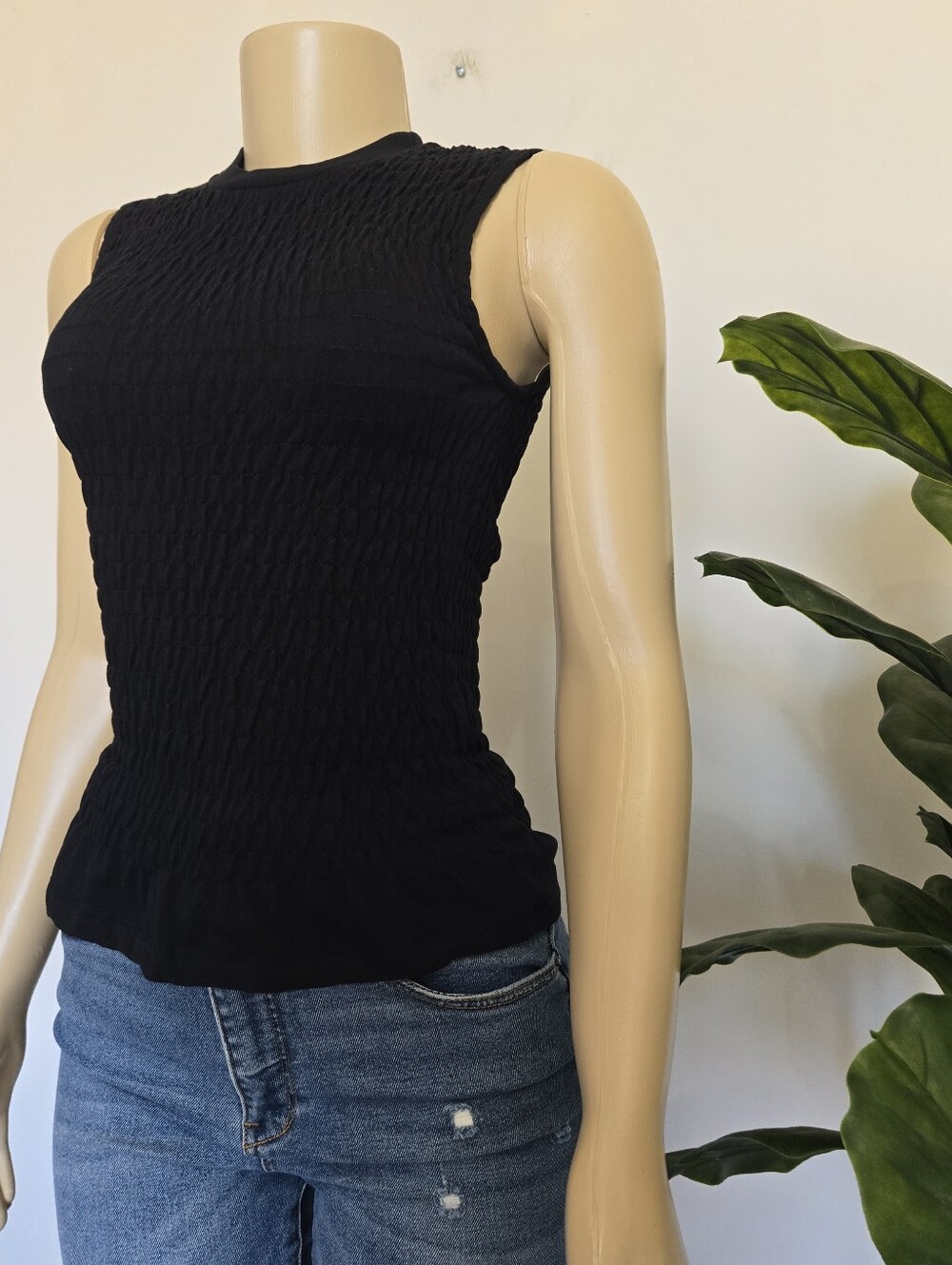 NWT AllSaints Ode Smocked Sleeveless Tank Top AllSaints Size S Women's - Picture 7 of 14